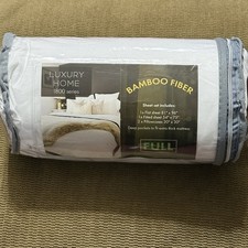 Bamboo Sheets Double Full White Luxury Homes Deep Pockets NEW
