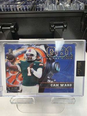 Cam Ward 2024 Rookie 8/18 Blue Foil Wild Card QB1 On The Clock Titans SSP