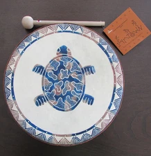 Jamtown Rebana Frame Drum J053 Turtle Motif Made in Indonesia