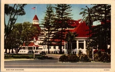 Vintage Hotel Del Coronado Coronado California Kodachrome Postcard 1941