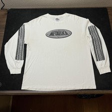 Vintage Metallica Shirt Long Sleeve Tire Tracks Skid Marks Giant Y2k 90s Sandman