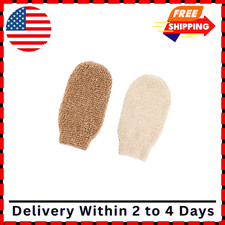 2 Pcs Shower Glove Exfoliating Bath Natural Fibre Body Remove...
