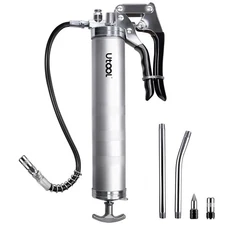 Heavy Duty Grease Gun 8000 PSI with 14 oz Capacity & Flex Hose Kit