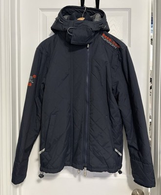 BNWT SUPERDRY ORIGINAL WINDCHEATER JAPAN JACKET QUILTED HOODED NAVY BLUE MED (M)