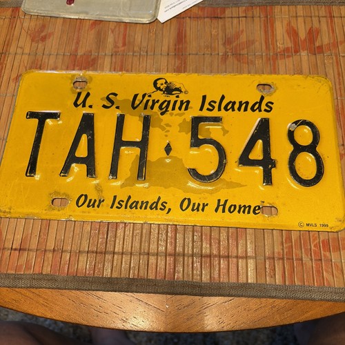 Used actual United States Virgin Islands License Plate USVI our island our home