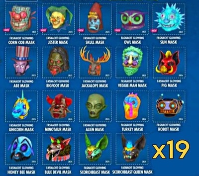 ***Fallout 76 ALL Glowing Masks - FULL SET x19 Masks*** PC