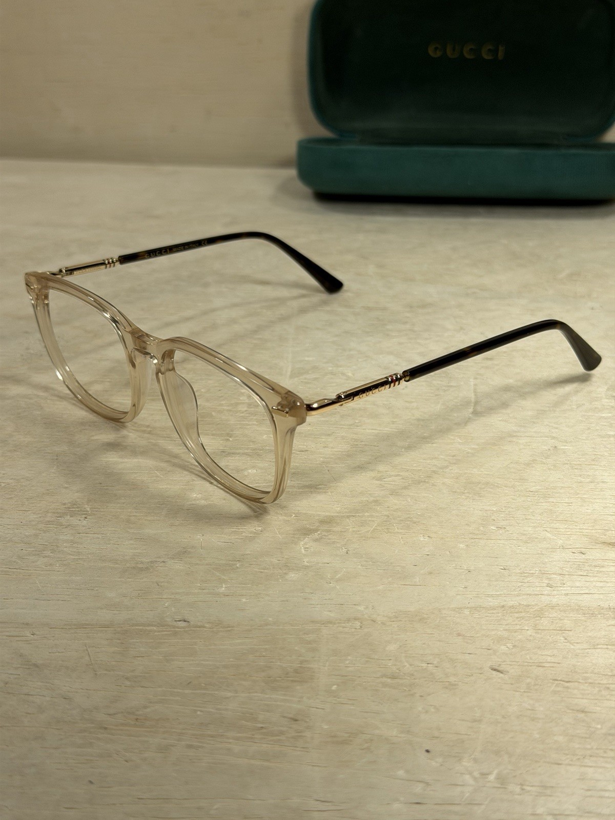 GUCCI eyeglasses CLEAR BROWN KEYHOLE ROUND glasses GG0390O 004 frames 52 21 140 thumbnail 20