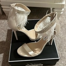 Nina New York Fran Named Bridal Heels Ivory with Crystals
