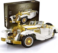 Mould King 10003 Retro Car Vintage Classic Technic Model Building Block Kid Toy