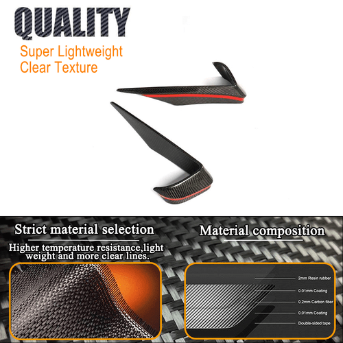 Parachoques delanteros de carbono Splitters Canards se adapta a Mercedes SLS AMG C197 R197 - Imagen 8 de 12
