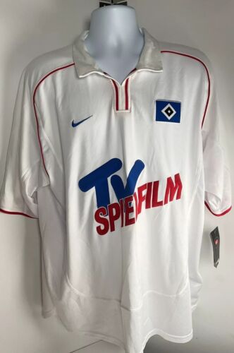 Hamburger SV Nike Vintage Football Shirt Home 2001/2002 White Jersey Men Size XX - 第 1/17 張圖片