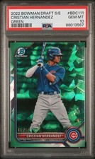 PSA 10 - 2022 Bowman Draft Sapphire CRISTIAN HERNANDEZ Green Refractor 48/50