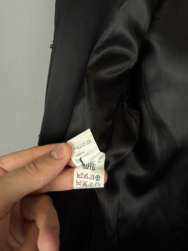 Alberta Ferretti Wool Coat Italy Black Long Trench Jacket Women IT 40 US 6 Size - Picture 8 of 19