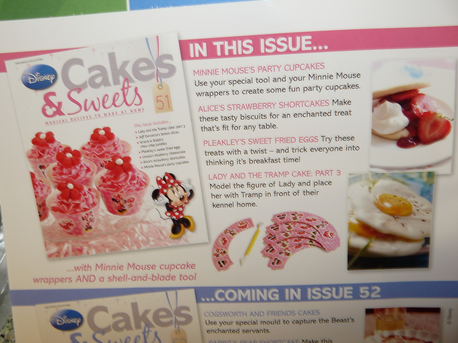 EAGLEMOSS DISNEY CAKES & SWEETS MINNIE CUPCAKE WRAPPER SHELL BLADE No