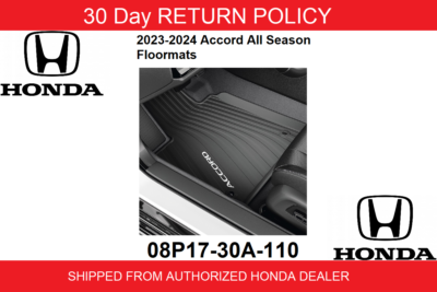 US ACCORD HONDA OF AMERICA 純正新品未使用フロアマット 🔥Genuine New 2023-2025 Honda Accord All Season Floor Mats 08P17