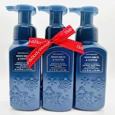 NEW! 3-PACK BATH & BODY WORKS WHITE BIRCH & VETIVER FOAMING HAND SOAP 8.75 FL OZ