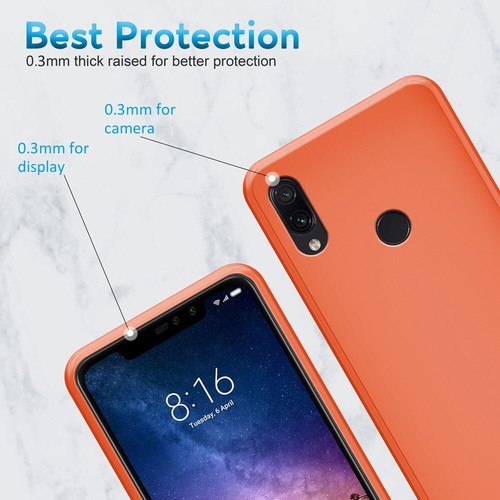Cover Custodia Tpu Soft SIlicone Morbido per Xiaomi Redmi Note 6 Pro Arancione - Foto 2 di 6