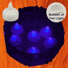 NEW 36 Purple Led Floating Floral Tea Light Candle for Wedding Centerpiece Decor