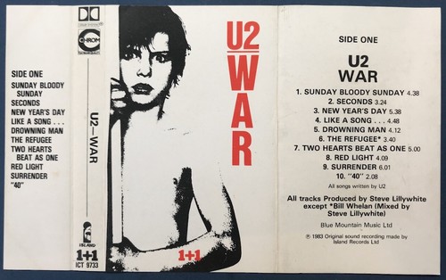 U2 - WAR Vintage Cassette ICT9733 **SCARCE 1+1 EDITION** PAPER LABELS VG+/VG+ - Picture 8 of 9