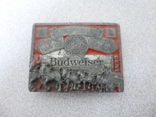 Vintage Budweiser Metal Belt Buckle T-169