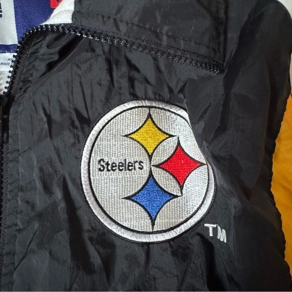Steeler’s Black & Yellow Windbreaker Jacket Men’s Vintage Sporty Football - Изображение 3 из 4