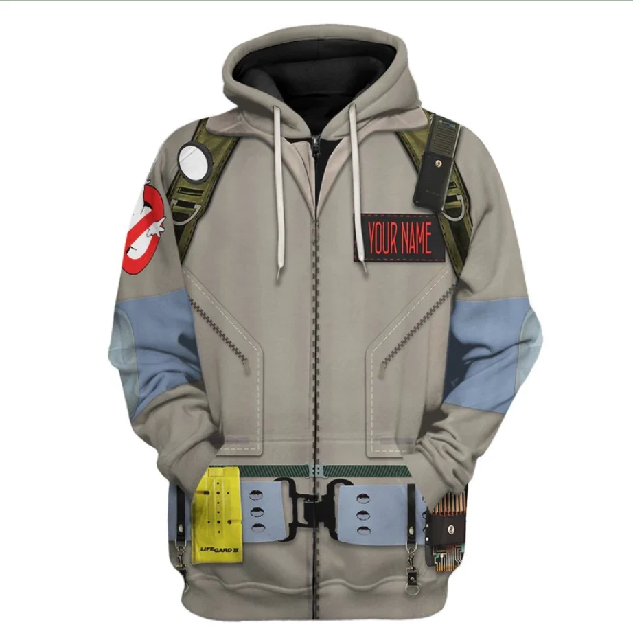 Ghostbusters 1984 Cosplay Custom Name Zip 3D HOODIE Mother Day Gift