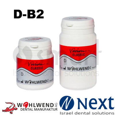 Dental lab ceramic porcelain Vision classic Wohlwend dentin 20/50 gr B2