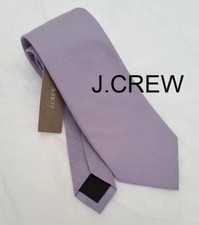 J.CREW neck tie slub cotton solid lavender purple lilac summer wedding slim 3"