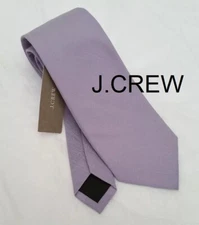 J.CREW neck tie slub cotton solid lavender purple lilac summer wedding slim 3"