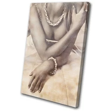 Vintage Sexy Bride Shabby Chic Fashion SINGLE CANVAS WALL ART Picture Print