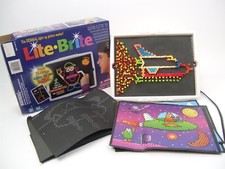 Vintage 1998 Hasbro Lite Brite Lite Board, Paper, Box, Pegs Mr. Potato Head