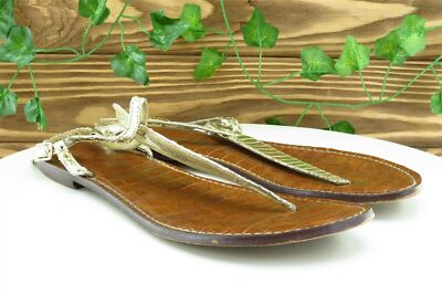 Sam Edelman Sz 10 M Gold Thong Synthetic Women Sandals Gigi | eBay