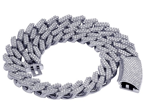 Diamond Prong Miami Cuban Choker Chain 