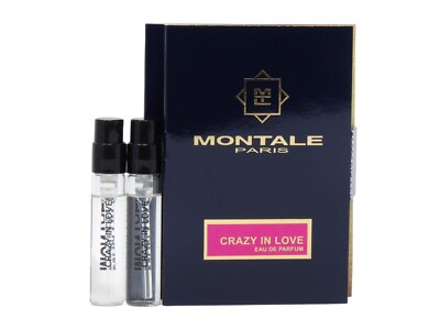 MONTALE PARIS CRAZY IN LOVE EDP 2.0ml .06oz x 2 COLOGNE PERFUME SPRAY SAMPLES