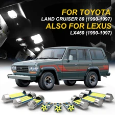 15x White LED Interior Lights Kit for 1990-1997 Toyota Land Cruiser /LEXUS LX450