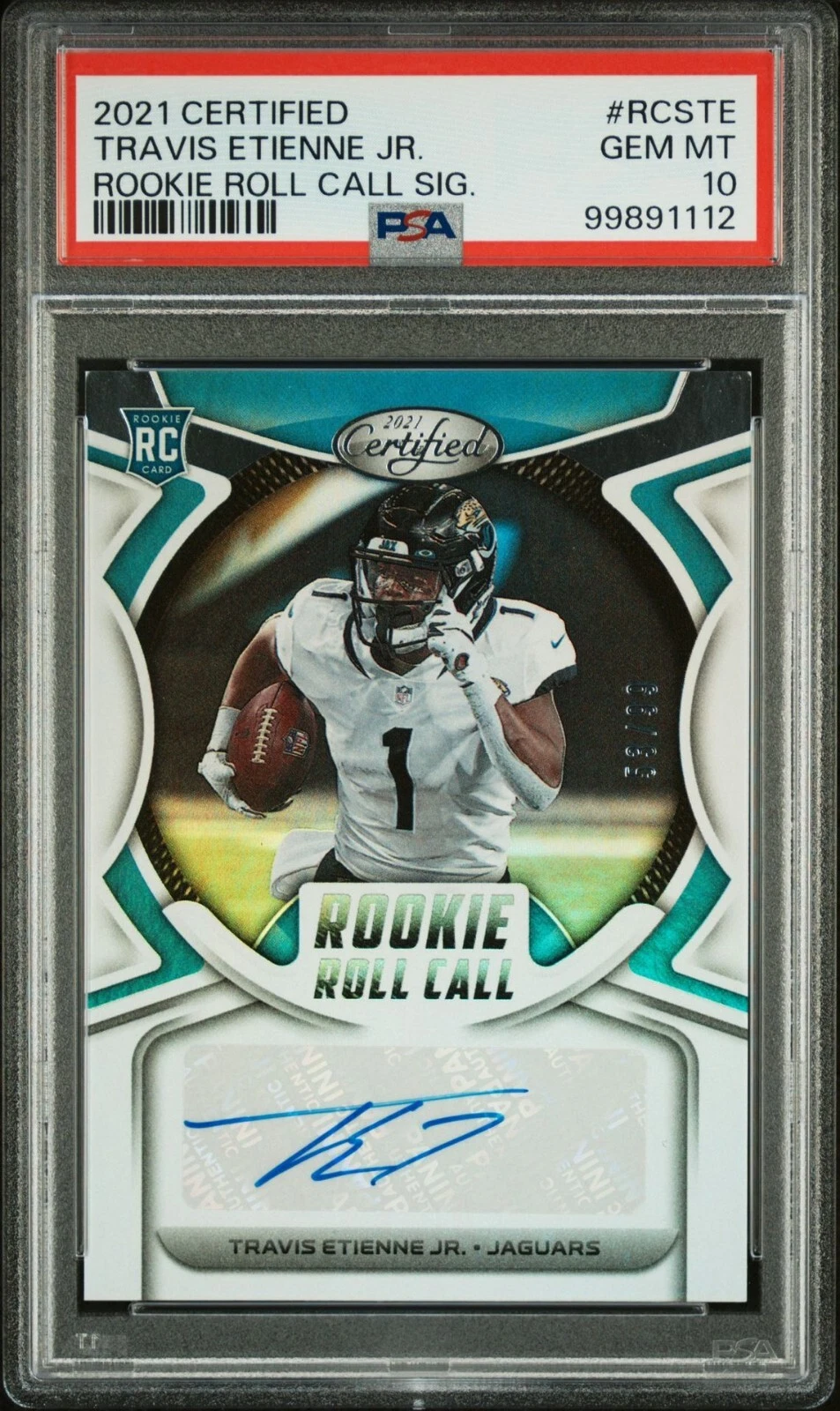 Travis Etienne Panini Certified Rookie Roll Call Signatures #RCSTE Base