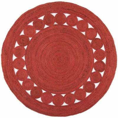 Carpet Rug Jute 100% Natural Round Braided Rug Home Decor Floor Modern Area Rug