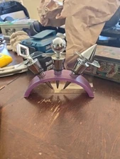 Wine Bottle Topper Stopper Metal & Holder Decorative Top Package Damaged ⬇️