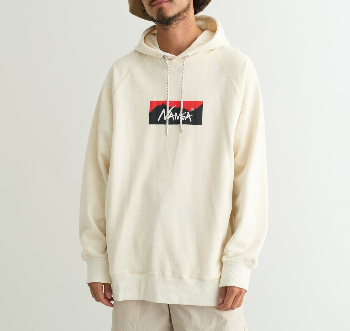 ASK availability first)NANGA ECO HYBRID BOX LOGO SWEAT HOODIE 