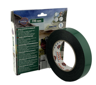 EUROCEL 25mm x 10m DOUBLE SIDED PE FOAM TAPE ( 770 PROFIL ) - FREE SHIPPING