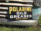 Antique Vintage Old Style Polarine Oil Grease Sign