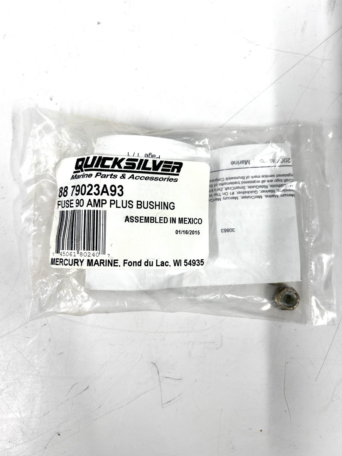 Quicksilver 88-79023A93 , 90 Amp Fuse Plus Bushing