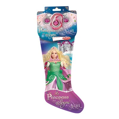 DOLFIN Calza di Natale e Befana Principessa Alysel con Super Sorpresa e Dolci 190 gr