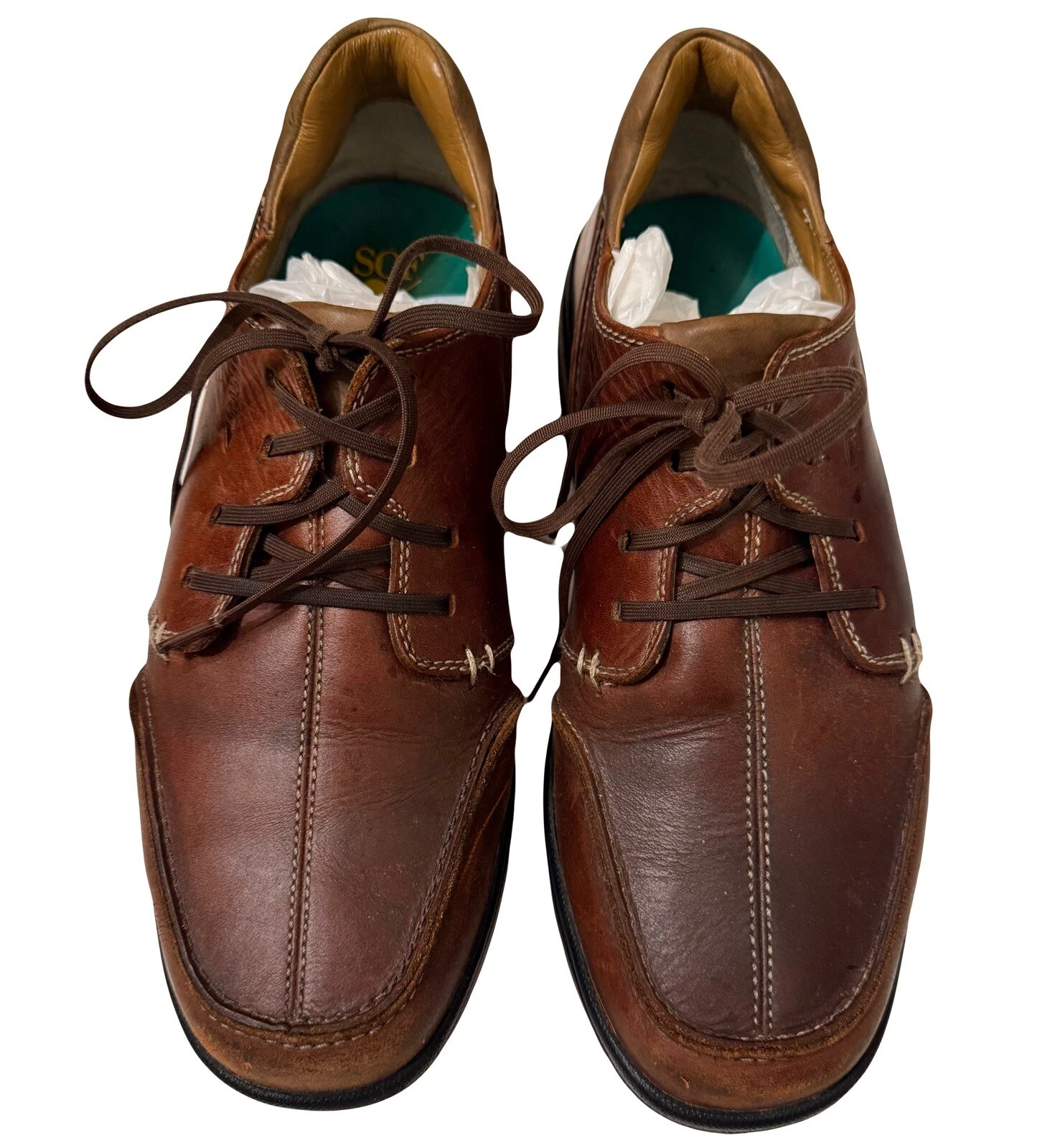 Scarpe da passeggio MBT Tariki da uomo taglia 11 comode in pelle stringate marrone noce