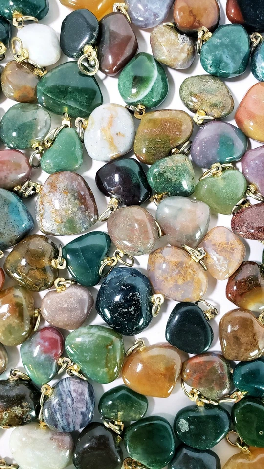 Colgantes Corazón Mezcla Ágata 10 a 22mm Dije Natural Gotas de India 12 piezas lotes Foto 3 de 4