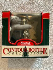 Coca-Cola Contour Bottle Collection Plush Seal Christmas Ornament 1998 VTG