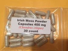 Irish Moss Powder Capsules 400 mg.  30 Count