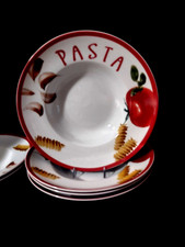NEW (4) pcs STOKES ROMA (4) 10.5" Large Pasta Bowls Beautiful!