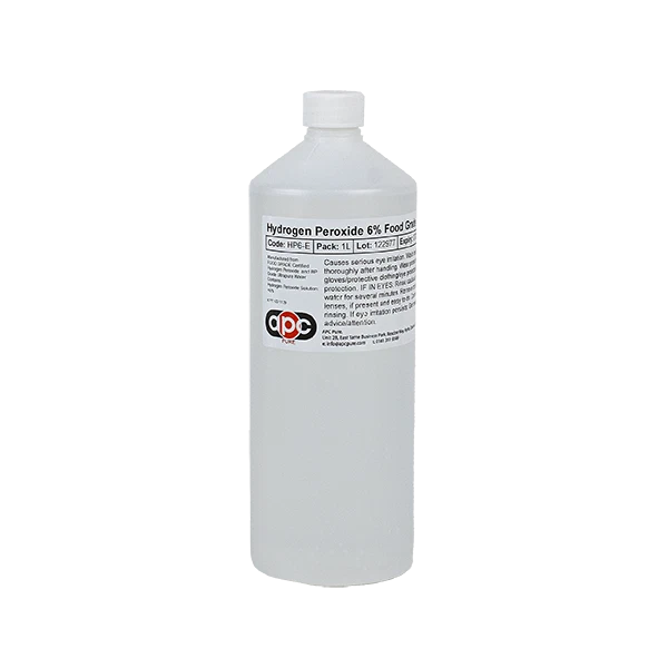 APC PURE Hydrogen Peroxide 6% 1L Food Grade **Free P&P**