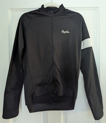 Rapha Herren Langarm Core Radtrikot schwarz - weißes Band sehr guter Zustand Gr. Medium